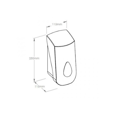 Sæbedispenser til væg. 800 ml.