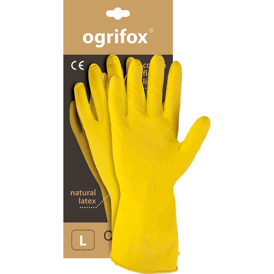 Ogrifox rengøringshandsker i gul